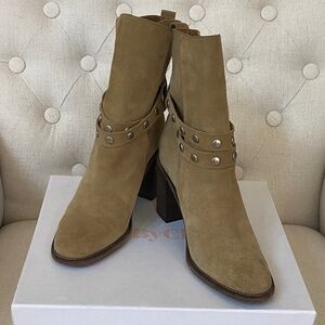 See By Chloe' suede leather bootie with ankle straps